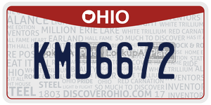 KMD6672 license plate in Ohio