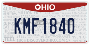 KMF1840 license plate in Ohio