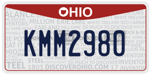 KMM2980  license plate in OH