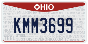 KMM3699  license plate in OH