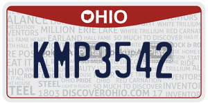 KMP3542 license plate in Ohio