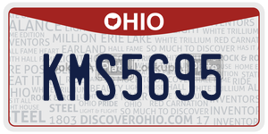 KMS5695  license plate in OH