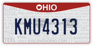 KMU4313 license plate in Ohio