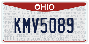 KMV5089 license plate in Ohio