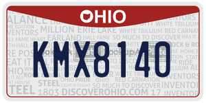 KMX8140  license plate in OH