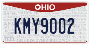 KMY9002 license plate in Ohio