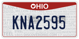 KNA2595 license plate in Ohio
