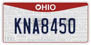 KNA8450  license plate in OH