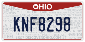 KNF8298  license plate in OH