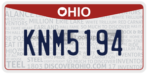 KNM5194  license plate in OH
