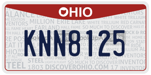 KNN8125  license plate in OH