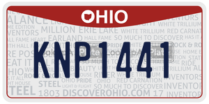 KNP1441  license plate in OH