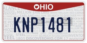 KNP1481  license plate in OH