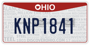 KNP1841  license plate in OH