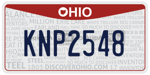KNP2548 license plate in Ohio