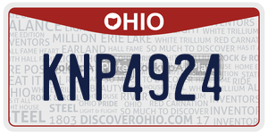 KNP4924  license plate in OH