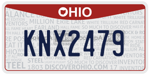 KNX2479  license plate in OH