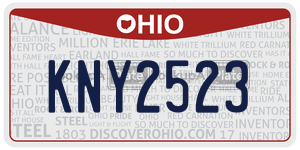 KNY2523  license plate in OH