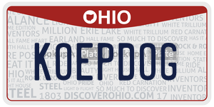 KOEPDOG license plate in Ohio