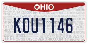 KOU1146  license plate in OH