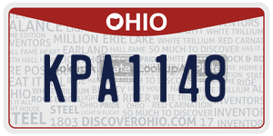 KPA1148  license plate in OH