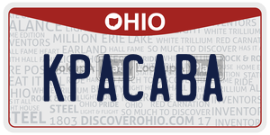 KPACABA  license plate in OH