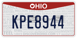 KPE8944  license plate in OH