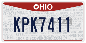 KPK7411  license plate in OH