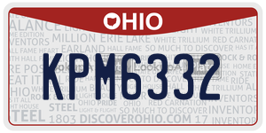 KPM6332  license plate in OH