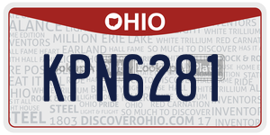 KPN6281  license plate in OH