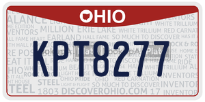 KPT8277  license plate in OH
