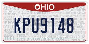 KPU9148 license plate in Ohio