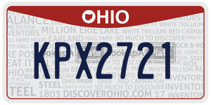 KPX2721  license plate in OH