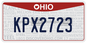 KPX2723  license plate in OH