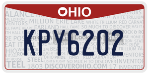 KPY6202 license plate in Ohio