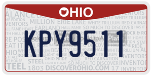 KPY9511  license plate in OH