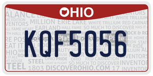 KQF5056  license plate in OH