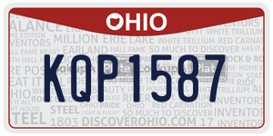 KQP1587 license plate in Ohio