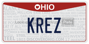 KREZ license plate in Ohio