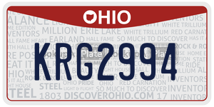 KRG2994  license plate in OH