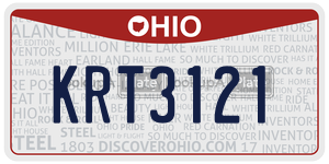 KRT3121  license plate in OH