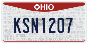 KSN1207  license plate in OH