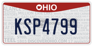 KSP4799  license plate in OH