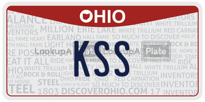 KSS  license plate in OH