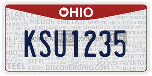 KSU1235  license plate in OH