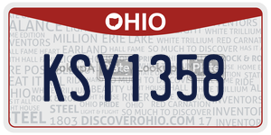 KSY1358  license plate in OH