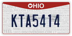 KTA5414  license plate in OH
