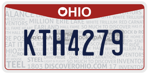 KTH4279  license plate in OH