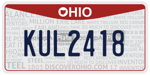 KUL2418  license plate in OH