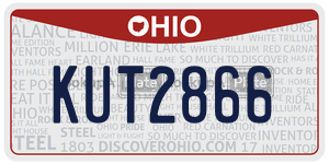 KUT2866  license plate in OH